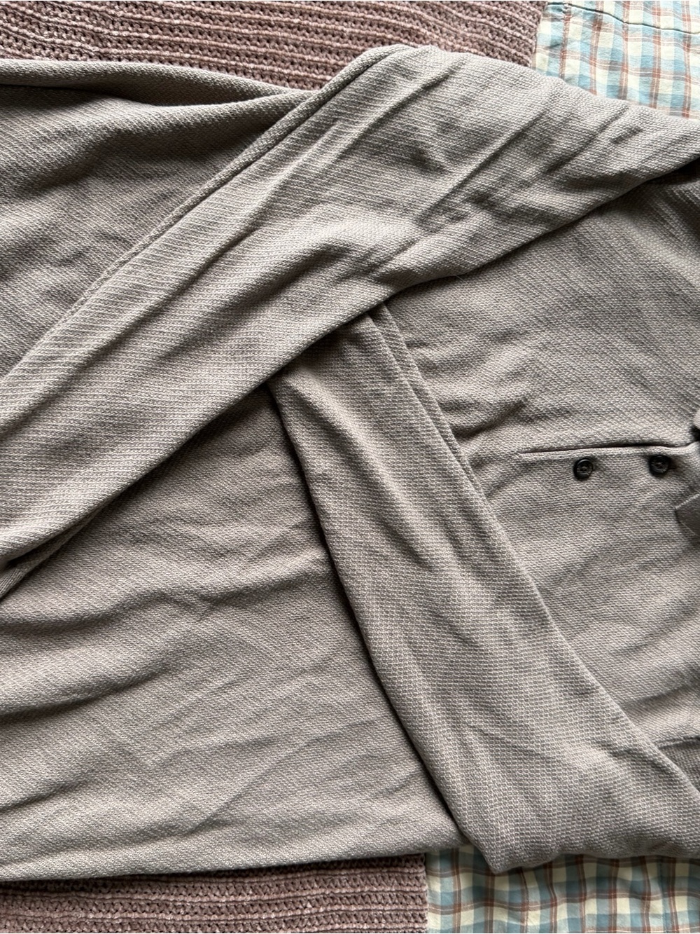 Rhône Light Taupe Knit Cardigan with Button Detail